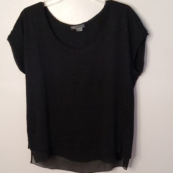 Vince Women's Size Small Cap Sleeve Black Top. Versatile, Minimalist - Picture 1 of 10